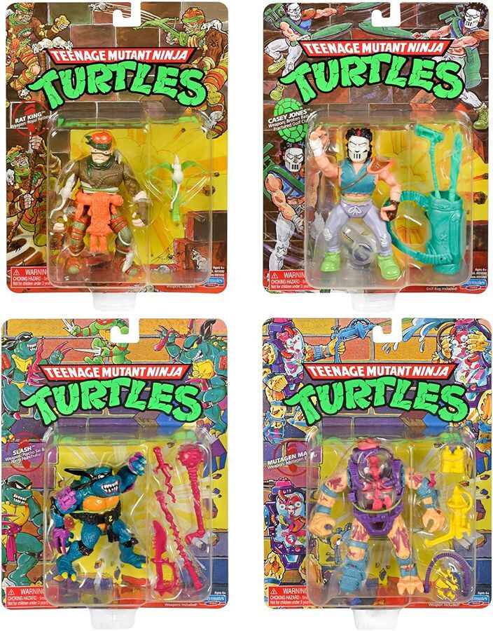 Teenage Mutant Ninja Turtles Classic Basic Retro 4 Inch Action Figure - Mutants Series 3 4-Pack Box Set