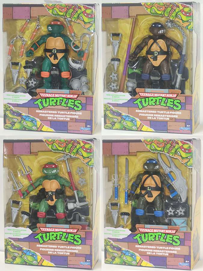 Teenage Mutant Ninja Turtles Classic 1988 Remastered 4.5 Inch Action Figure - Set of 4 (Michelangelo, Leonardo, Donatello Raphael)