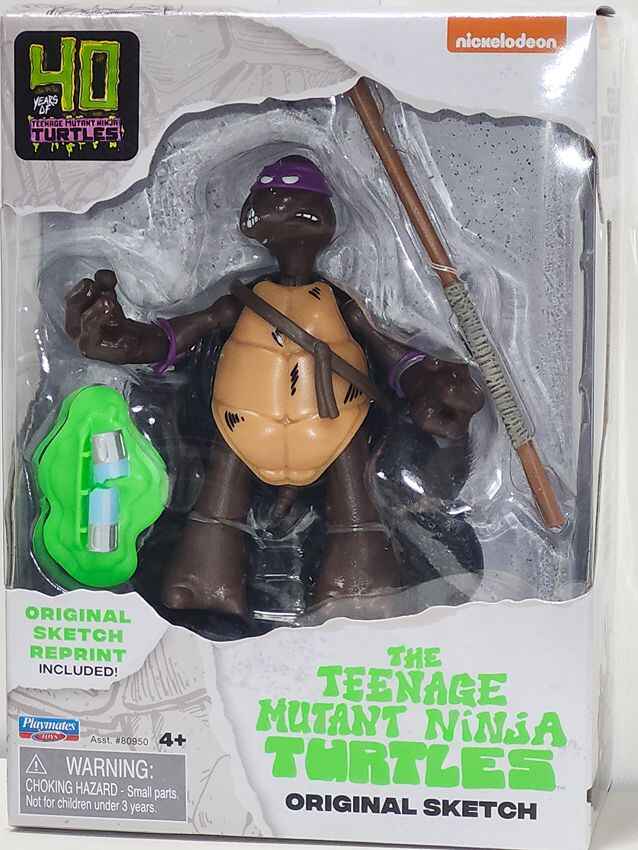 Teenage Mutant Ninja Turtles 40th Anniversary Original Sketch 4 Inch Action Figure - Donatello