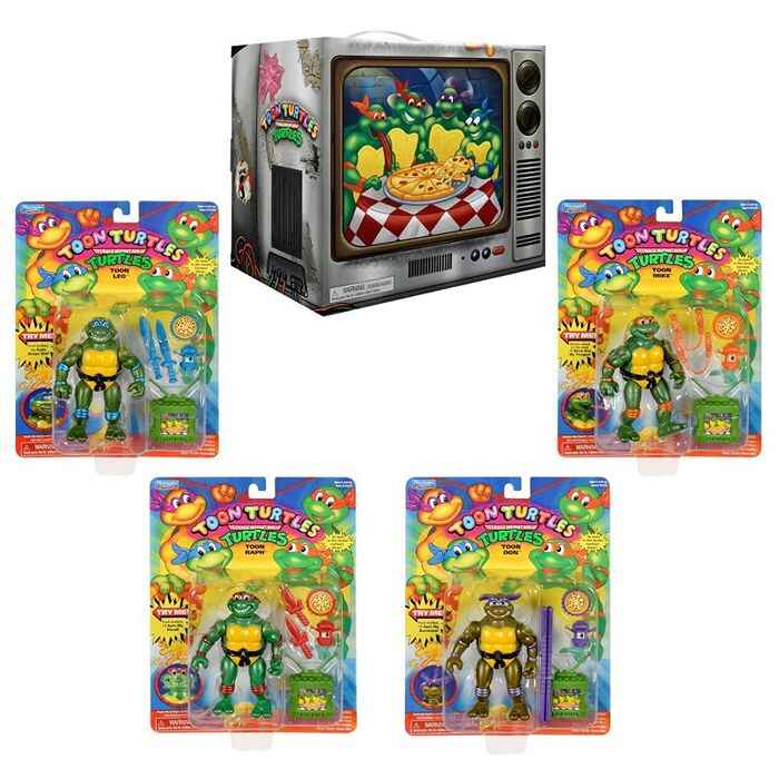 Teenage Mutant Ninja Turtles TOON Turtles 5 Inch Action Figure 4-Pack - Leonardo Michelangelo Raphael Donatello