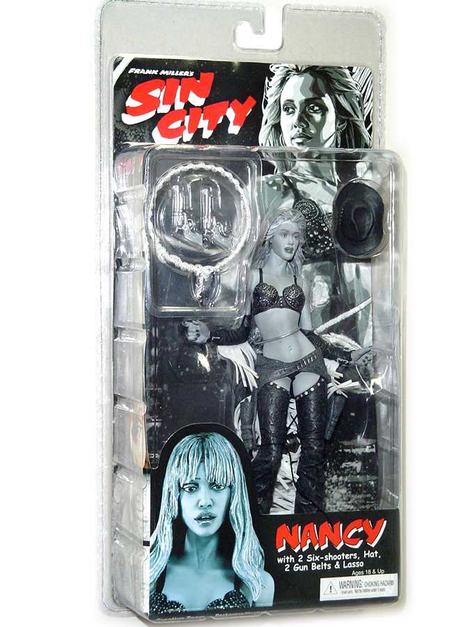 Sin City Series 1 Nancy (Black and White) 7 Inch Action Figure