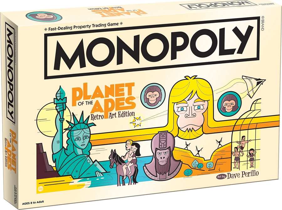 Monopoly The Planet of the Apes Retro Art Edition Board Game
