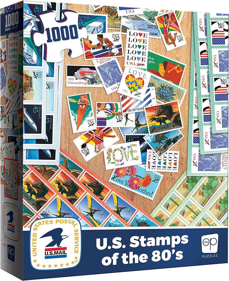 Puzzle 1000 Pieces - USPS (Stamps of the 80s) Jigsaw Puzzle