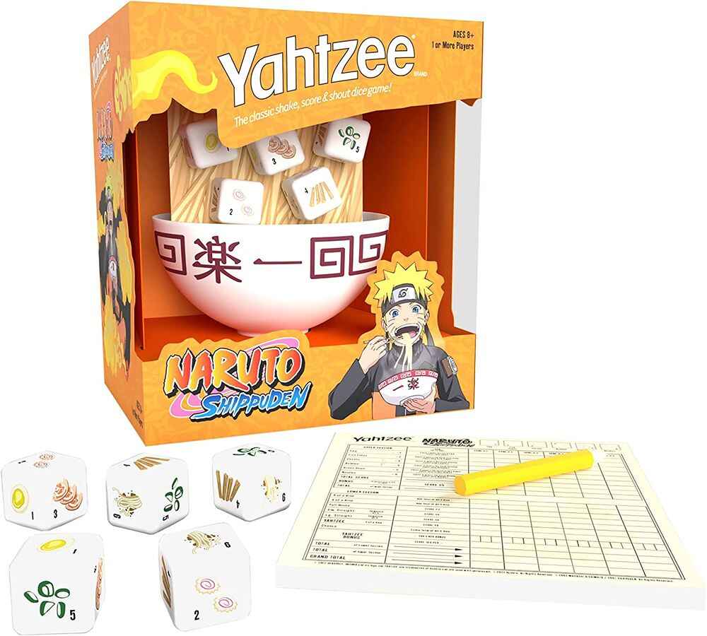 Yahtzee Naruto Shippuden Ramen Bowl Dice Cup Game