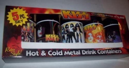 Kiss Limited Edition Thermos Drink Container Set - figurineforall.ca