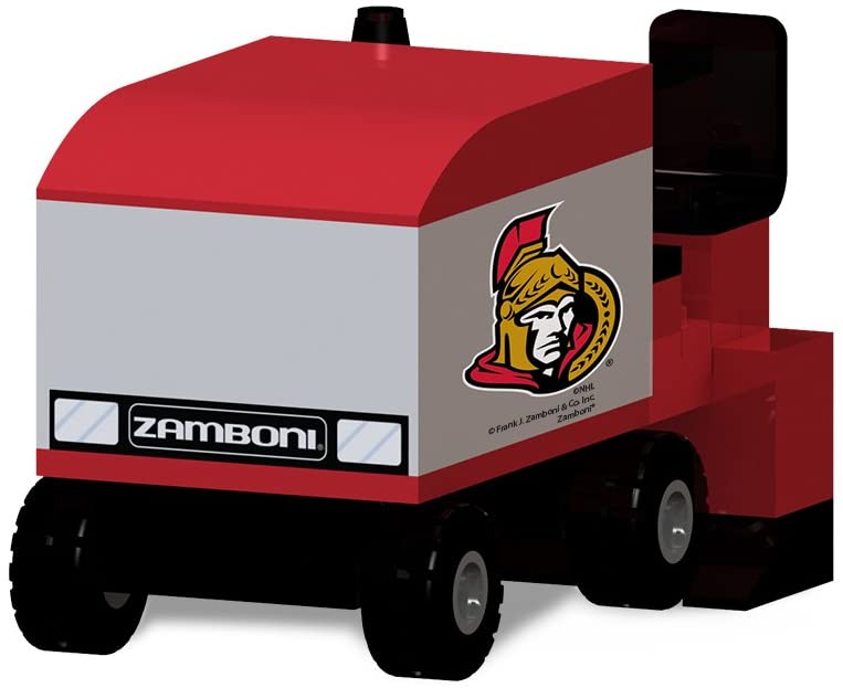 OYO Sports NHL Hockey Zamboni Ottawa Senators Buildable 73 pcs Ice Resurfacing Machine Building Blocks Set - figurineforall.ca