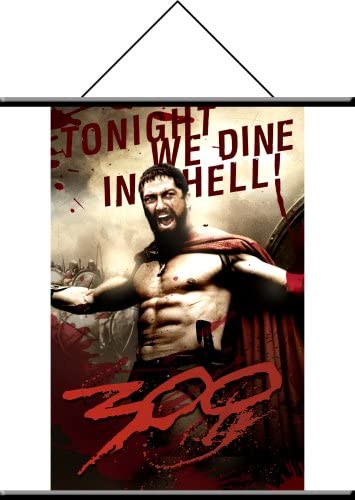 NECA 300 Movie King Leonidas Wall Scroll - figurineforall.ca