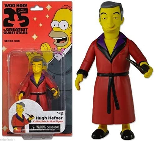 Simpsons 25 Greatest Guest Stars Hugh Hefner Action Figure 5 Series 1 by NECA - figurineforall.com