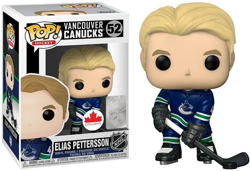 Pop Sports NHL Hockey 3.75 Inch Action Figure Vancouver Canucks Exclusive - Elias Pettersson #52 - figurineforall.ca