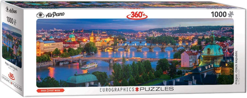 Puzzle 1000 Piece Panoramic - Prague Czech Republic Panoramic Jigsaw Puzzle - figurineforall.com