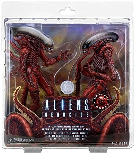 NECA Aliens 7 inch Scale Action Figure - Genocide Big Chap and Dog Alien (pack of 2) - figurineforall.ca