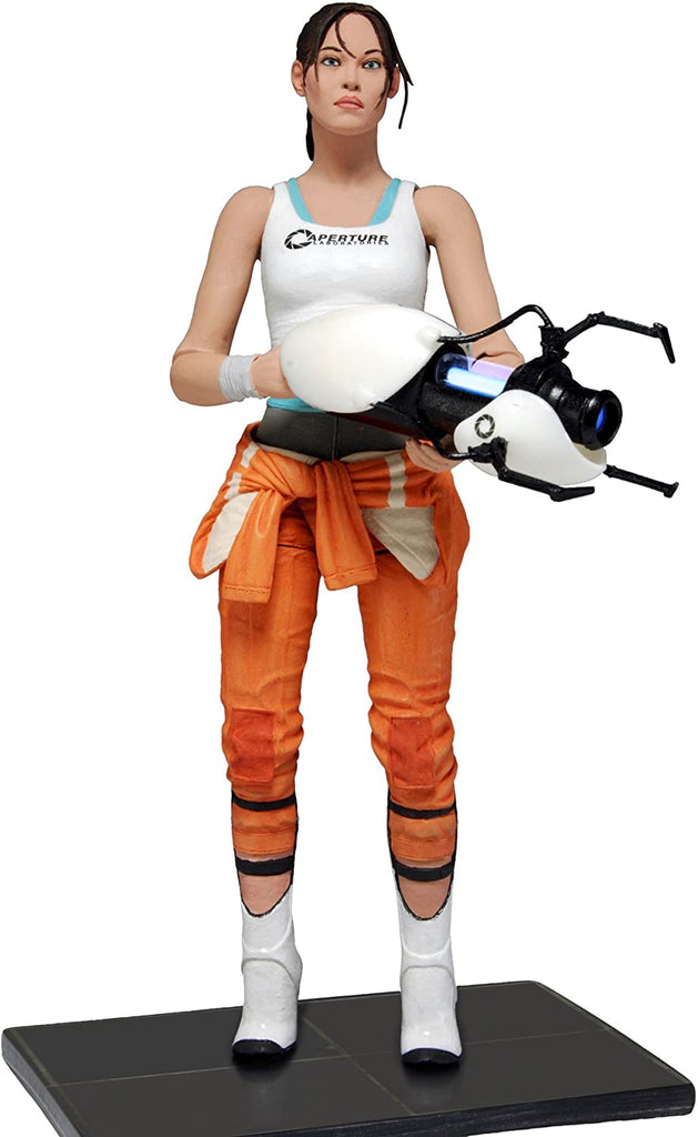 NECA - Portal 2 - 7” Scale Action Figure - Chell with Light-Up ASHPD Accessory - figurineforall.com