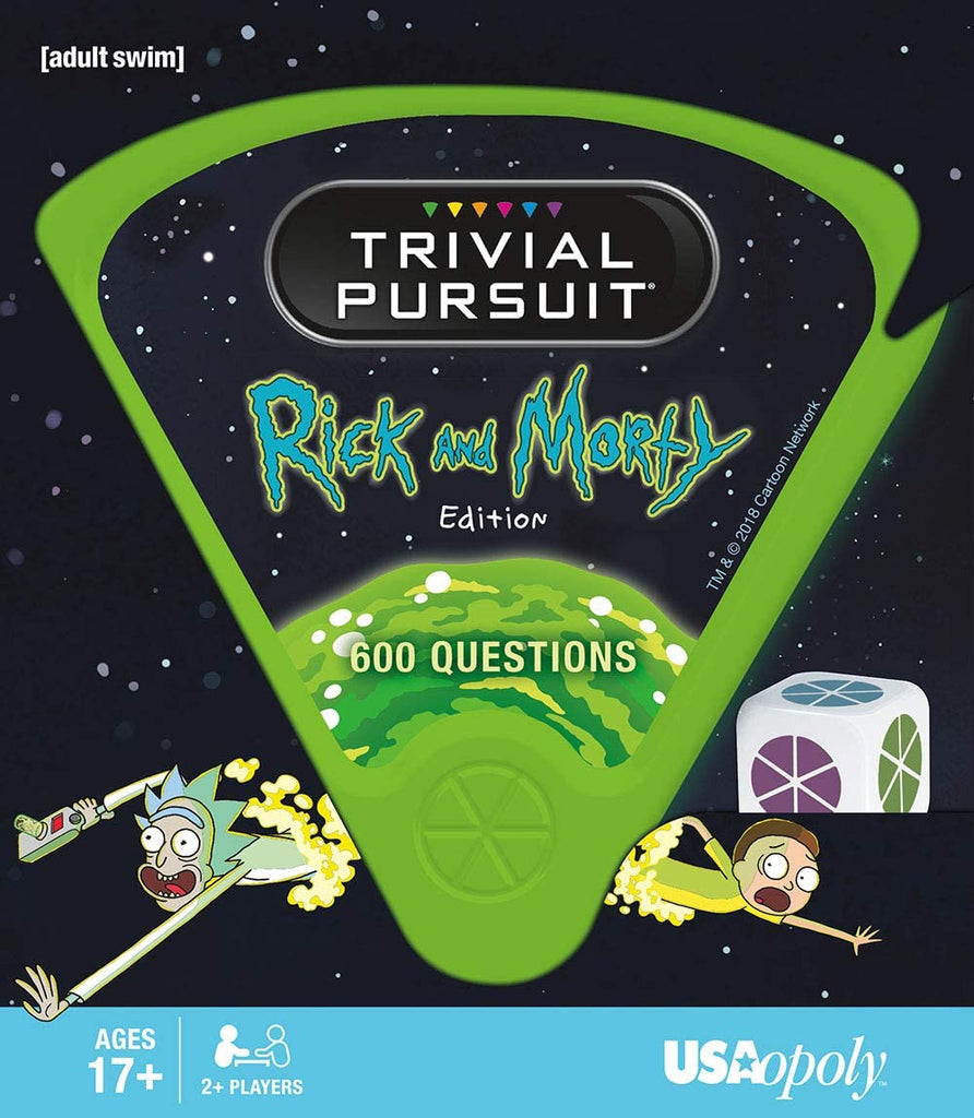 Trivial Pursuit Rick and Morty Quick Play Version Questions Board Game Adult Swim Show - figurineforall.com