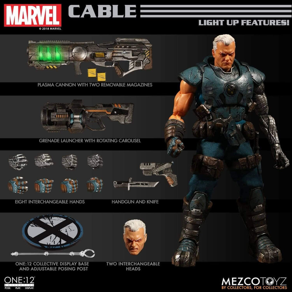 Mezco One: 12 Collective: Marvel Cable Action Figure, Multicolor - figurineforall.com