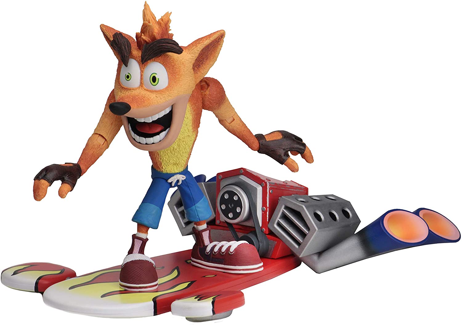 Crash Bandicoot - Crash with Jet Board Deluxe 7 Inch Scale Action Figu ...