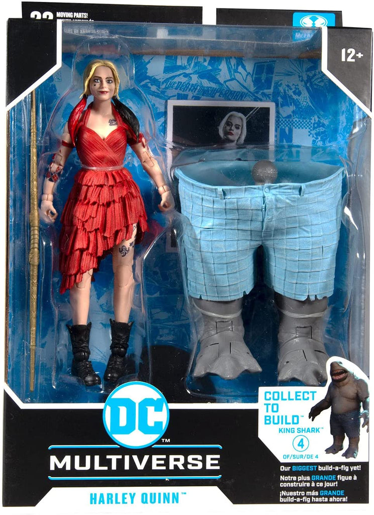 DC Multiverse Suicide Squad Movie Build-A King Shark - Harley Quinn 7 Inch Action Figure - figurineforall.ca