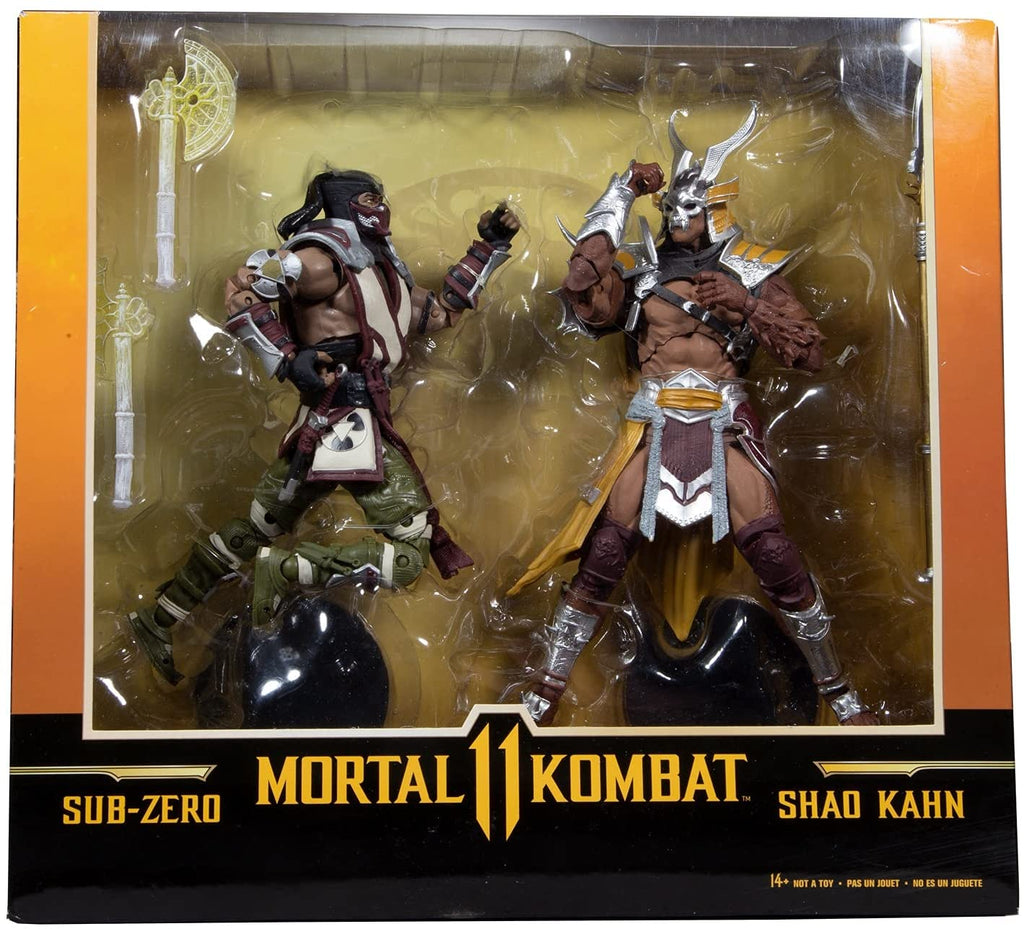 Mortal Kombat 11 Sub Zero vs. Shao Khan 7 Inch Action Figure Exclusive 2-Pack - figurineforall.ca