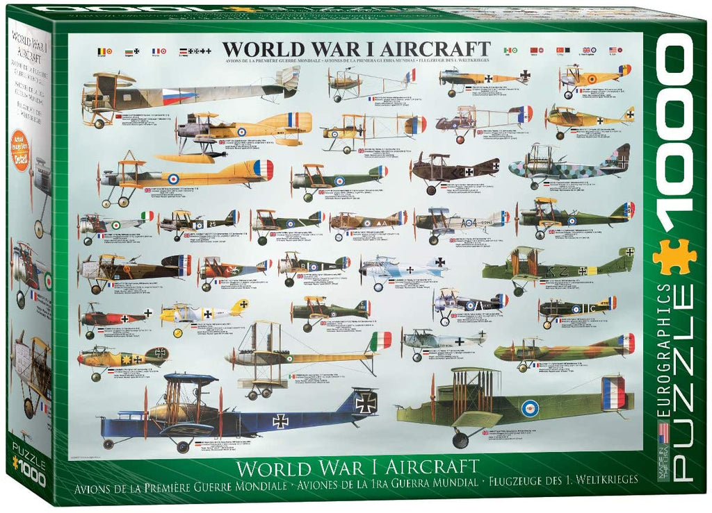 Puzzle 1000 Pieces - World War I Aircraft Jigsaw Puzzle 6000-0087 - figurineforall.ca
