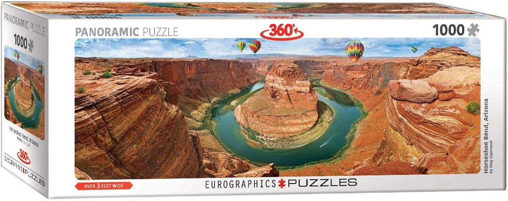 Puzzle 1000 Pieces Panoramic - Horseshoe Bend, Arizona Panoramic Jigsaw Puzzle 6010-5371 - figurineforall.ca