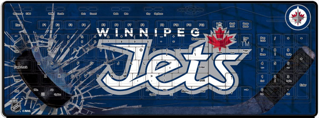 NHL Winnipeg Jets Wireless Keyboard - figurineforall.ca
