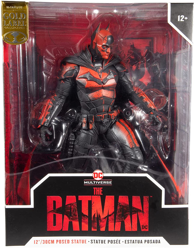 DC Multiverse The Batman Movie Batman 12 Inch Statue Gold Label Exclusive - figurineforall.ca