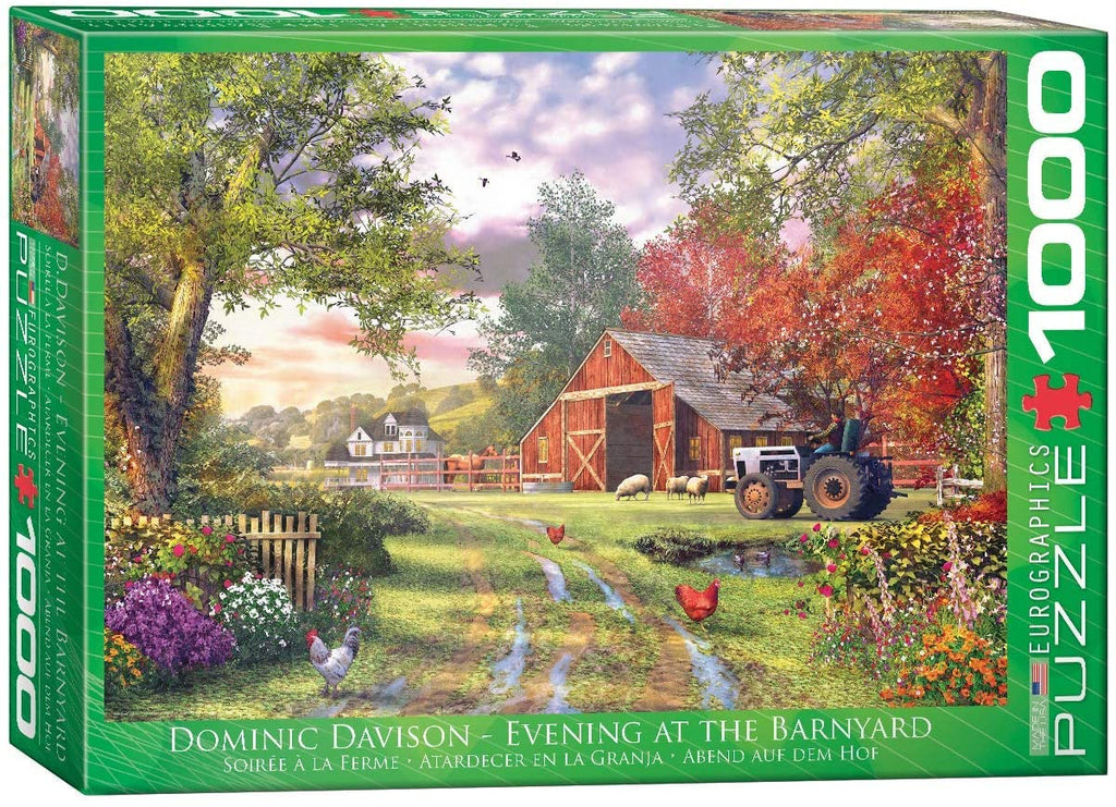 Puzzle 1000 Pieces - Evening at the Barnyard by Dominic Davison Jigsaw Puzzle 6000-0715 - figurineforall.ca