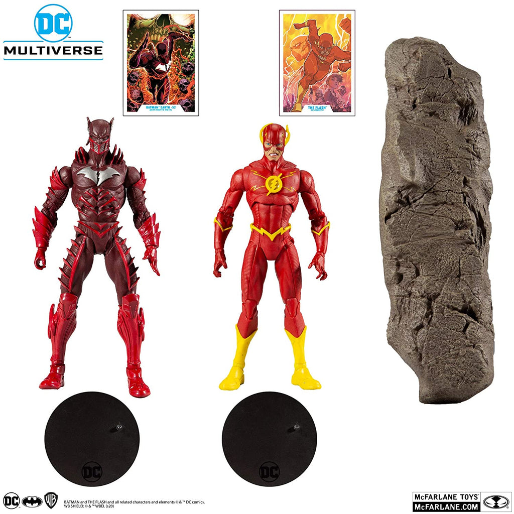 DC Multiverse Flash vs Batman Earth-52 (Red Death) 7 Inch Action Figure Multipack - figurineforall.ca