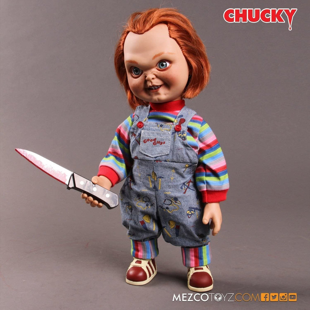 Mezco Chucky Sneering 15" Inch Talking Doll - figurineforall.com
