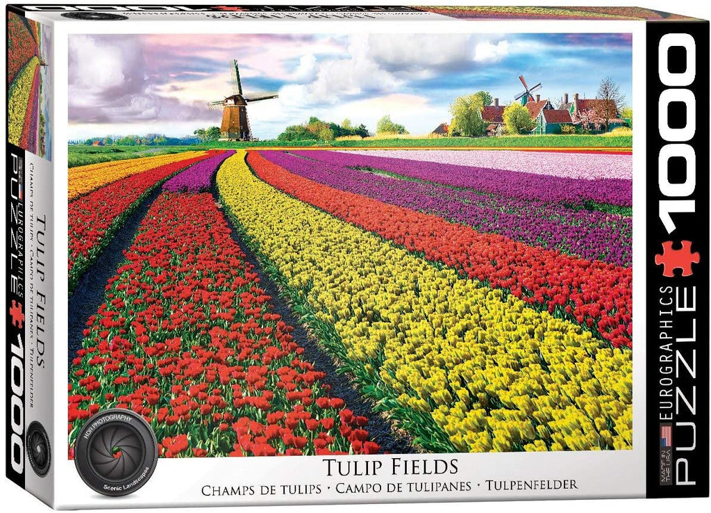 Puzzle 1000 Piece - Tulip Field Netherlands Jigsaw Puzzle - figurineforall.com