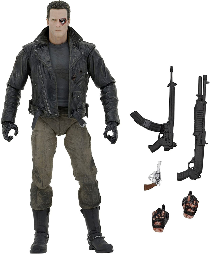 NECA Terminator Ultimate Police Station Assault T-800 7" Scale Action Figure - figurineforall.ca