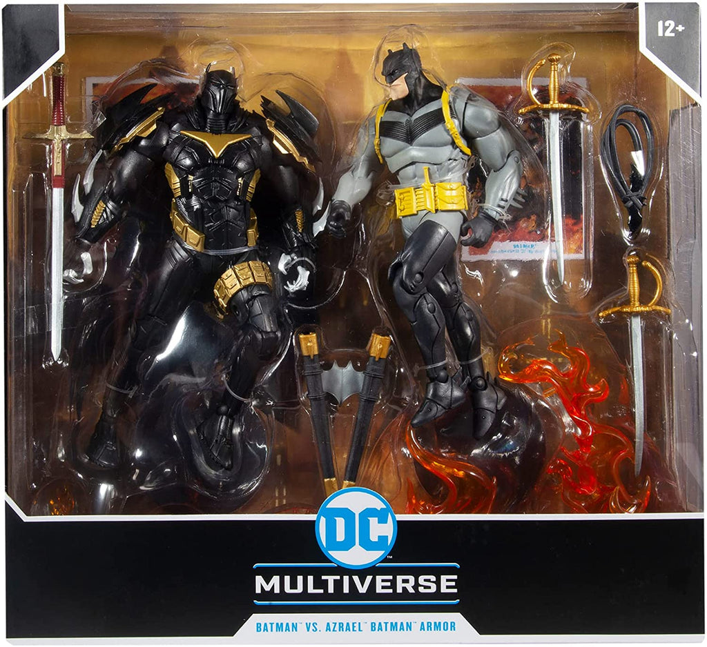 DC Multiverse Curse of the White Knight Batman vs Azrael (Batman Armor) 7 Inch Action Figure 2 Pack - figurineforall.ca