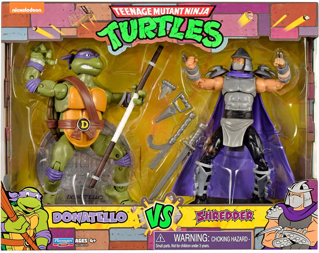 Playmates Teenage Mutant Ninja Turtles 6 Inch Action Figure Original TV 2-Pack  Donatello vs Shredder - figurineforall.com