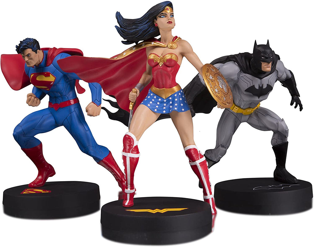 DC Collectibles DC Designer Series: Jim Lee Collector Superman, Batman & Wonder Woman Statue Set (3 Pack) - figurineforall.ca