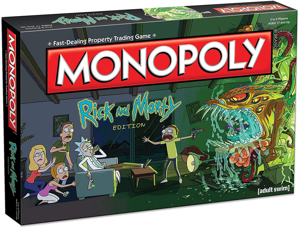 Monopoly Rick and Morty Board Game Adult Swim
