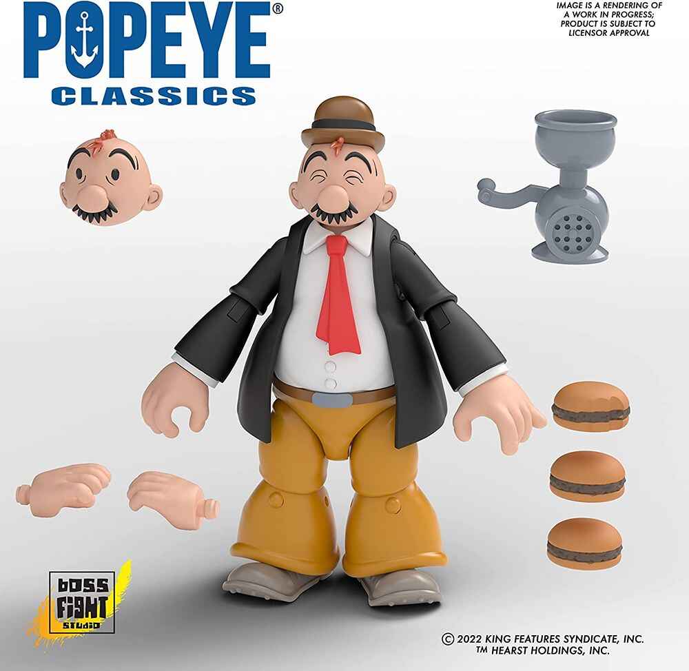 Popeye Classics: J. Wellington Wimpy 1:12 Scale 6 Inch Action Figure - figurineforall.ca