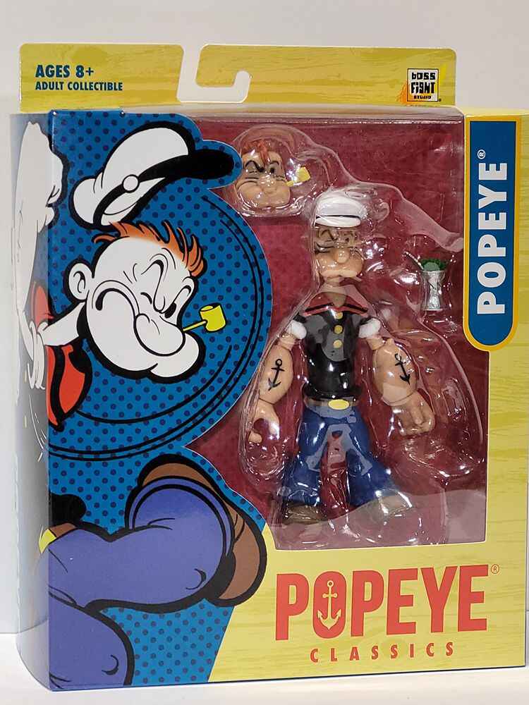 Popeye Classics: Popeye The Sailor 1:12 Scale 6 Inch Action Figure - figurineforall.ca