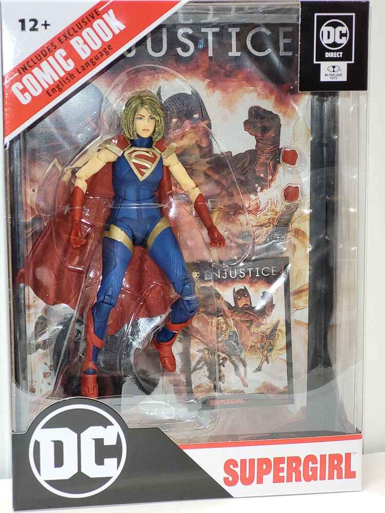 DC Multiverse Comics Page Punchers Injustice 2 - Supergirl W Comic 7 Inch Action Figure - figurineforall.ca