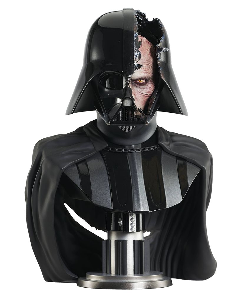 (Pre-Order December 2023) Star Wars Darth Vader (Obi-Wan Kenobi Duel) Legends 3-D 1/2 Scale 11 Inch Bust - figurineforall.ca