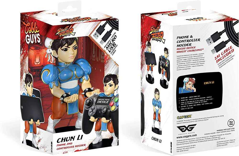 Cable Guy - Video Game Street Fighter Chun Li Mobile Phone and Controller Holder/Charger - figurineforall.ca