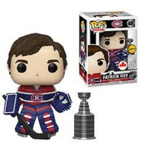 Funko Pop Sports NHL Hockey 3.75 Inch Action Figure - Patrick Roy Canadian Exclusive CHASE with Stanley Cup #48 - figurineforall.ca