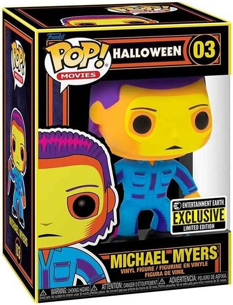 Pop Movies Halloween 3.75 Vinyl Figure - Michael Myers Blacklight EE Exclusive #03 - figurineforall.ca