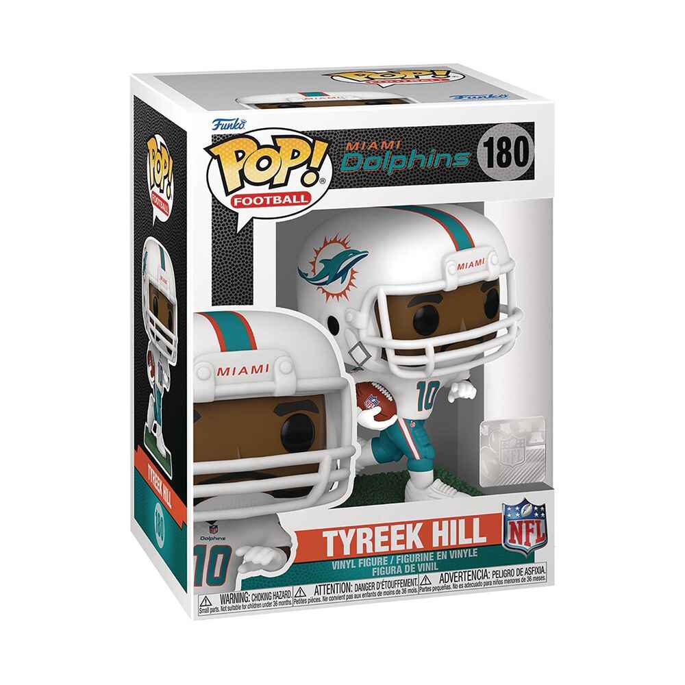 Pop Sports NFL Football 3.75 Inch Vinyl Figure - Tyreek Hill #180 Miami Dolphins - figurineforall.ca