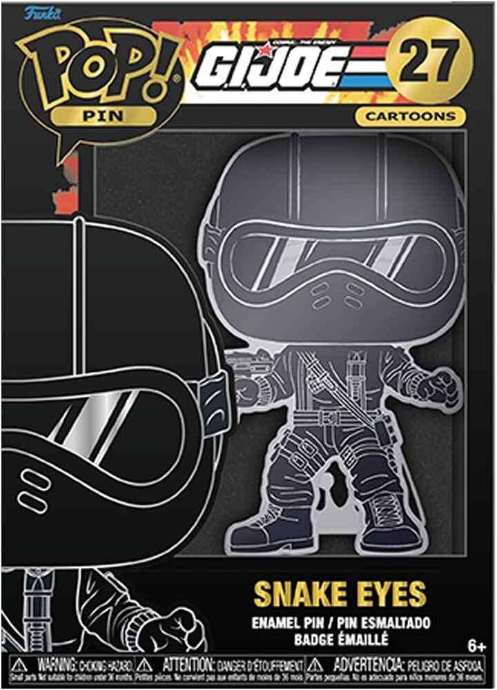 Funko POP Enamel Pin Cartoons G.I. Joe 4 Inch - Snake Eyes #27