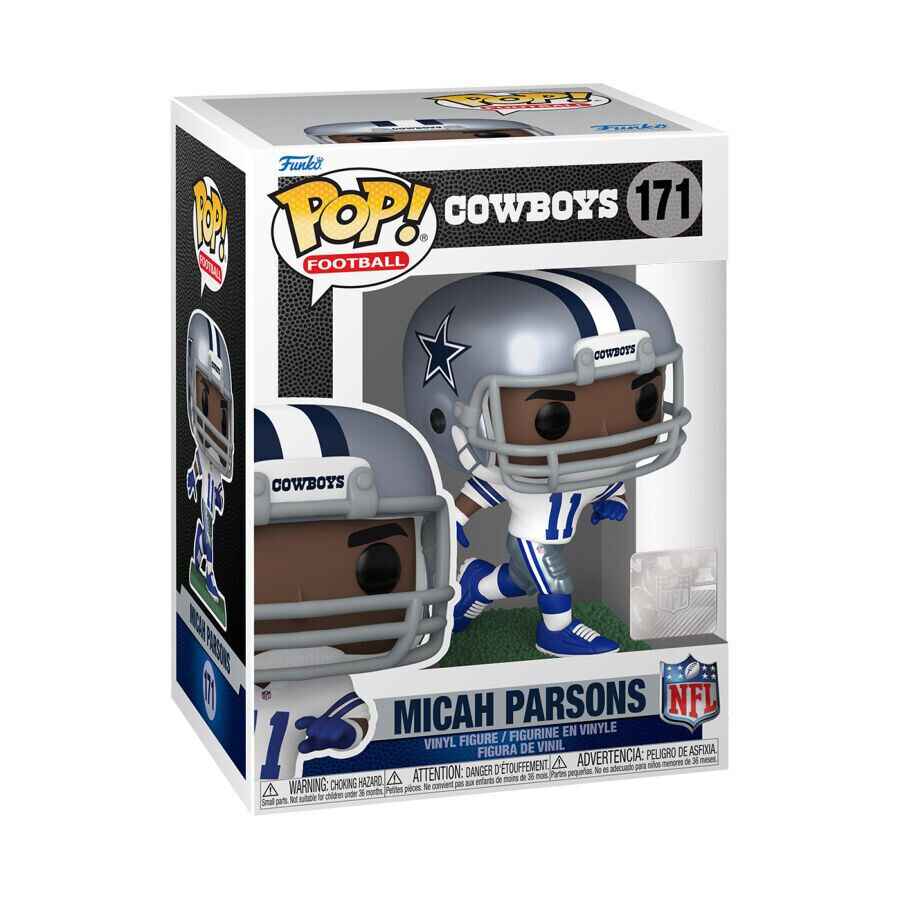Pop Sports NFL Football 3.75 Inch Vinyl Figure - Micah Parsons (Away Jersey) #171 Dallas Cowboys - figurineforall.ca