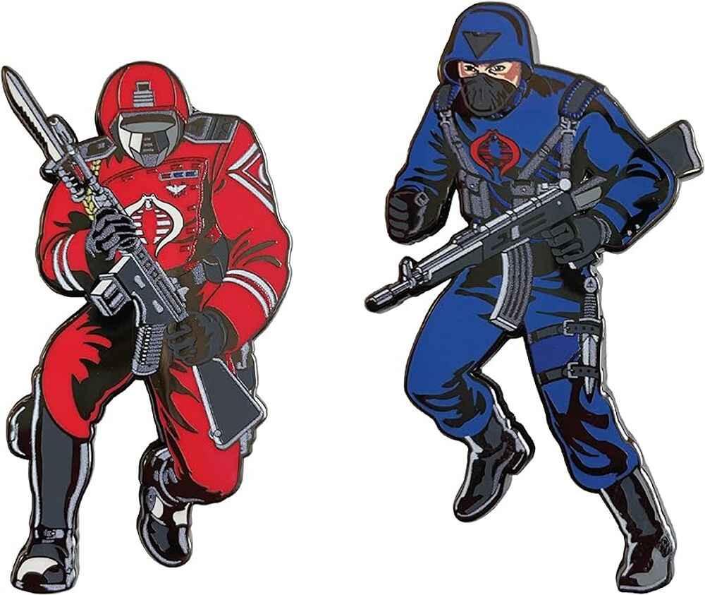 G.I. Joe Crimson Guard and Cobra Officer 3 Inch Retro Action Pin - figurineforall.ca