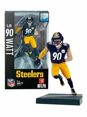 NFL Football Wave 1 T.J. Watt Pittsburgh Steelers 6 Inch Action Figure - figurineforall.ca