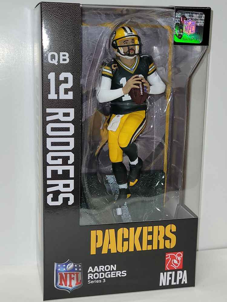NFL Football Wave 3 Aaron Rodgers Green Bay Packers 7 Inch Action Figure - figurineforall.ca