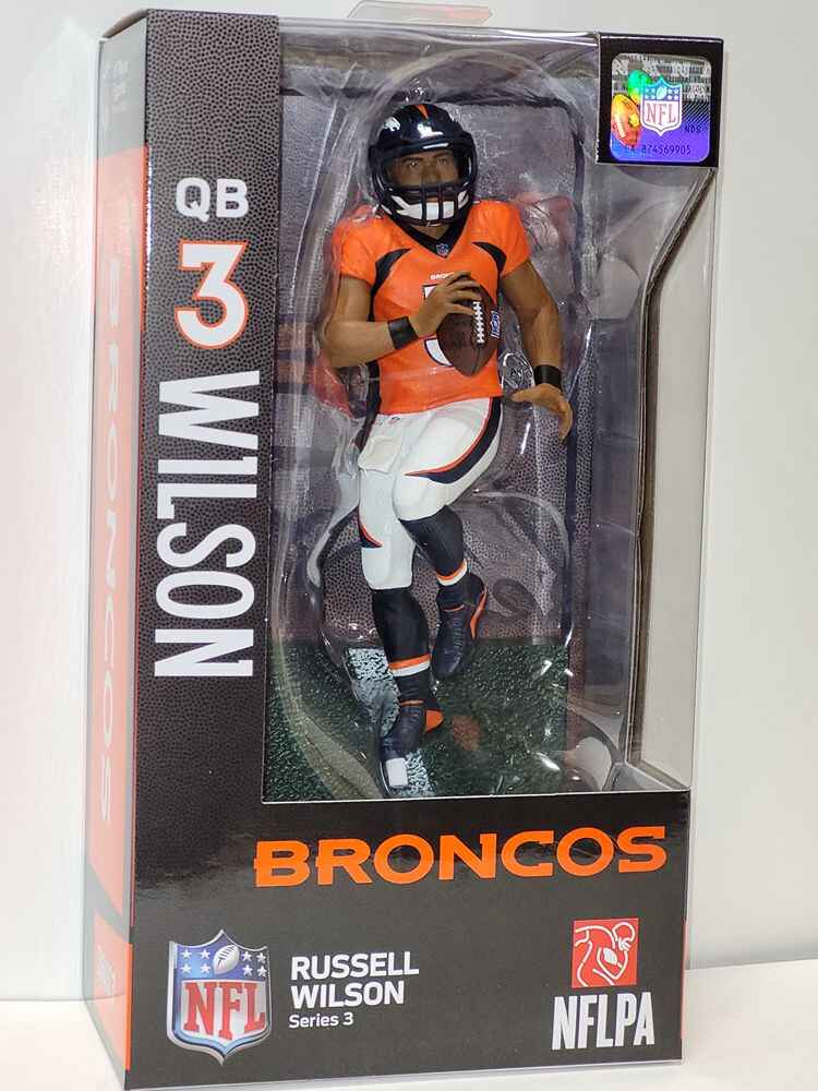 NFL Football Wave 3 Russell Wilson Denver Broncos 7 Inch Action Figure - figurineforall.ca