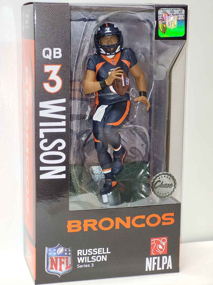 NFL Football Wave 3 Russell Wilson Denver Broncos CHASE 7 Inch Action Figure - figurineforall.ca