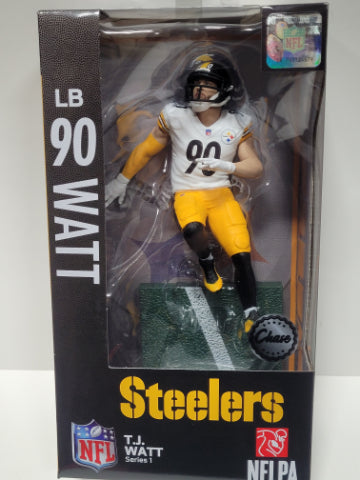 NFL Football Wave 1 T.J. Watt Pittsburgh Steelers 6 Inch Action Figure Chase Variant - figurineforall.ca